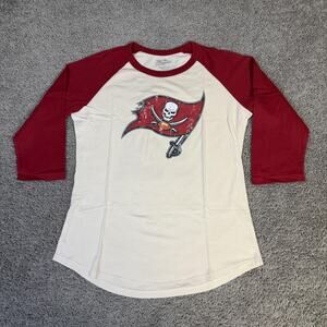 Tampa Bay Buccaneers Shirt Womens M White NFL Football Brady Majestic Threads